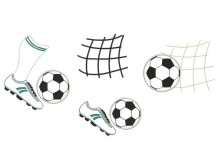 Stickserie - Fußball Schuh Tor Ball